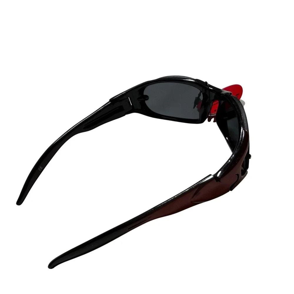 Vintage Y2K Gorpcore Sport Sunglasses Black Burgundy